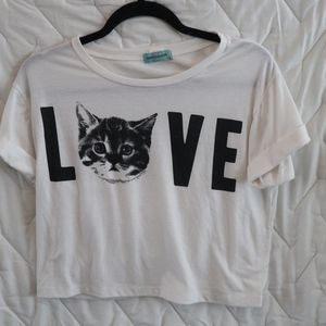 Cat LOVE crop top